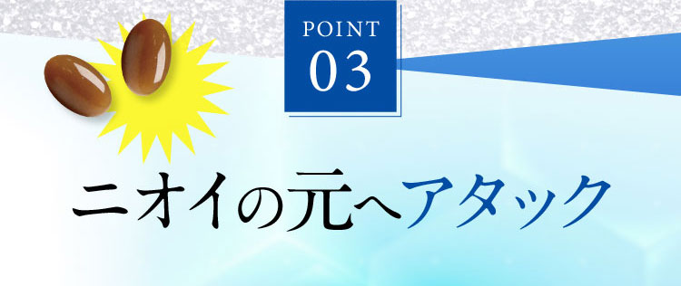 POINT 03 ニオイの元へアタック