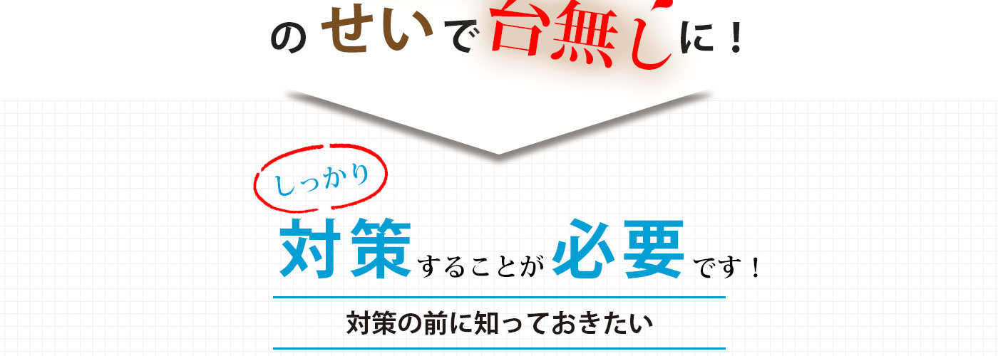 ニオイのせいで台無しに。しっかり対応することが必要です